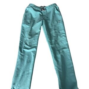 FIGS Zamora Jogger straight leg Scrub Pants Women's Sm Teal Technical Collection